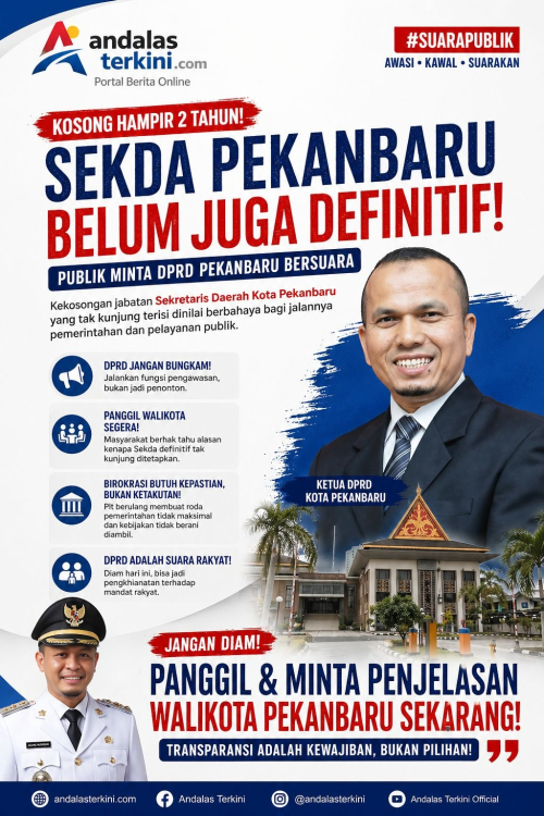 Publik Desak DPRD Pekanbaru Jangan Bungkam! Kekosongan Sekda Dinilai Harus Segera Diusut