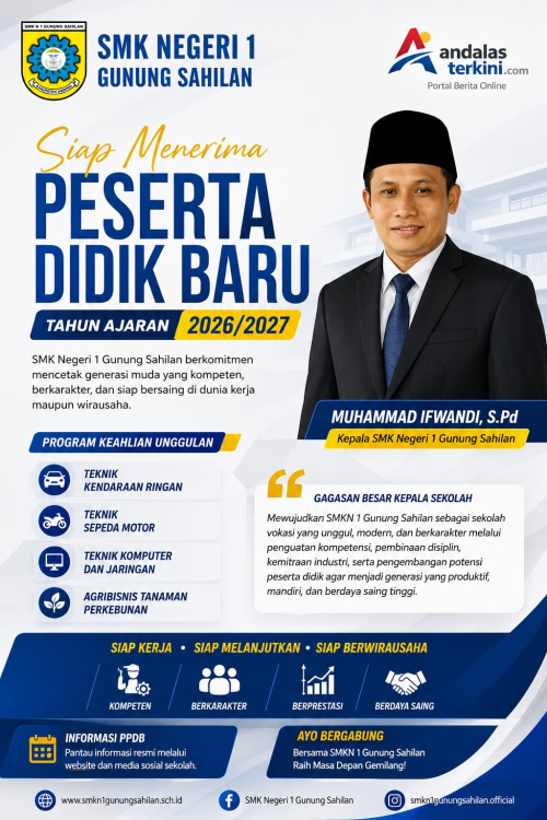 Cetak Generasi Siap Kerja dan Siap Bersaing, SMKN 1 Gunung Sahilan Resmi Buka PPDB 2026/2027