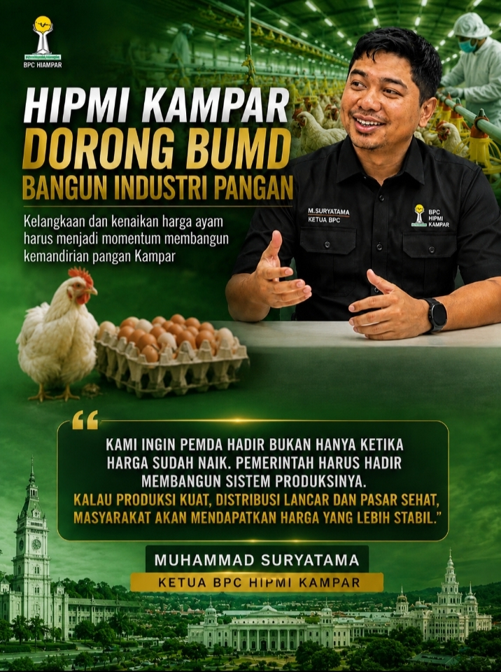 HIPMI KAMPAR DORONG BUMD BANGUN INDUSTRI PANGAN