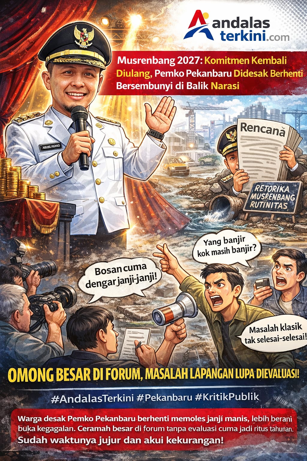 Musrenbang 2027: Komitmen Kembali Diulang, Pemko Pekanbaru Didesak Berhenti Bersembunyi di Balik Narasi